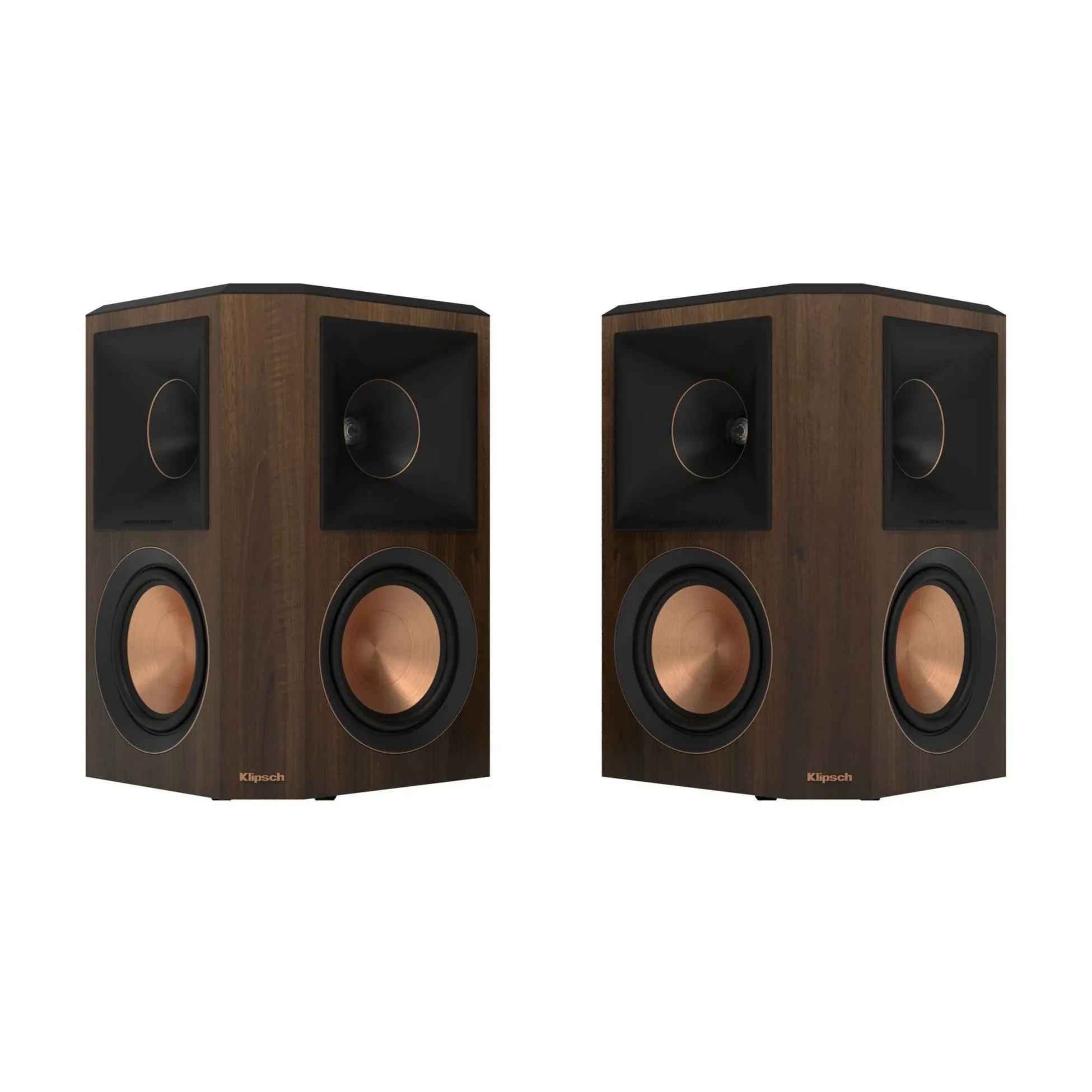 Klipsch Reference Premiere RP-502S II Home Theater Surround Sound Speaker Pair with Wall Mounting Options & an Updated Tractrix Horn with 5.25” Cerametallic Woofers in Ebony