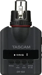 TASCAM Plug-On Micro Linear PCM Digital Recorder for XLR Microphones, Black (DR-10X)