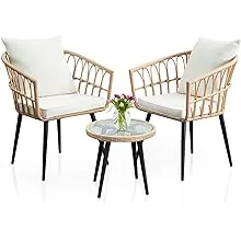 WenHaus 3 Piece Patio Bistro Sets