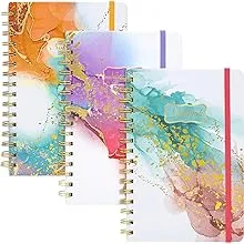 EOOUT Spiral Notebook 3 Pack Journals for Women, 6&#034;x 8.5&#034; Hardcover Spiral Journ