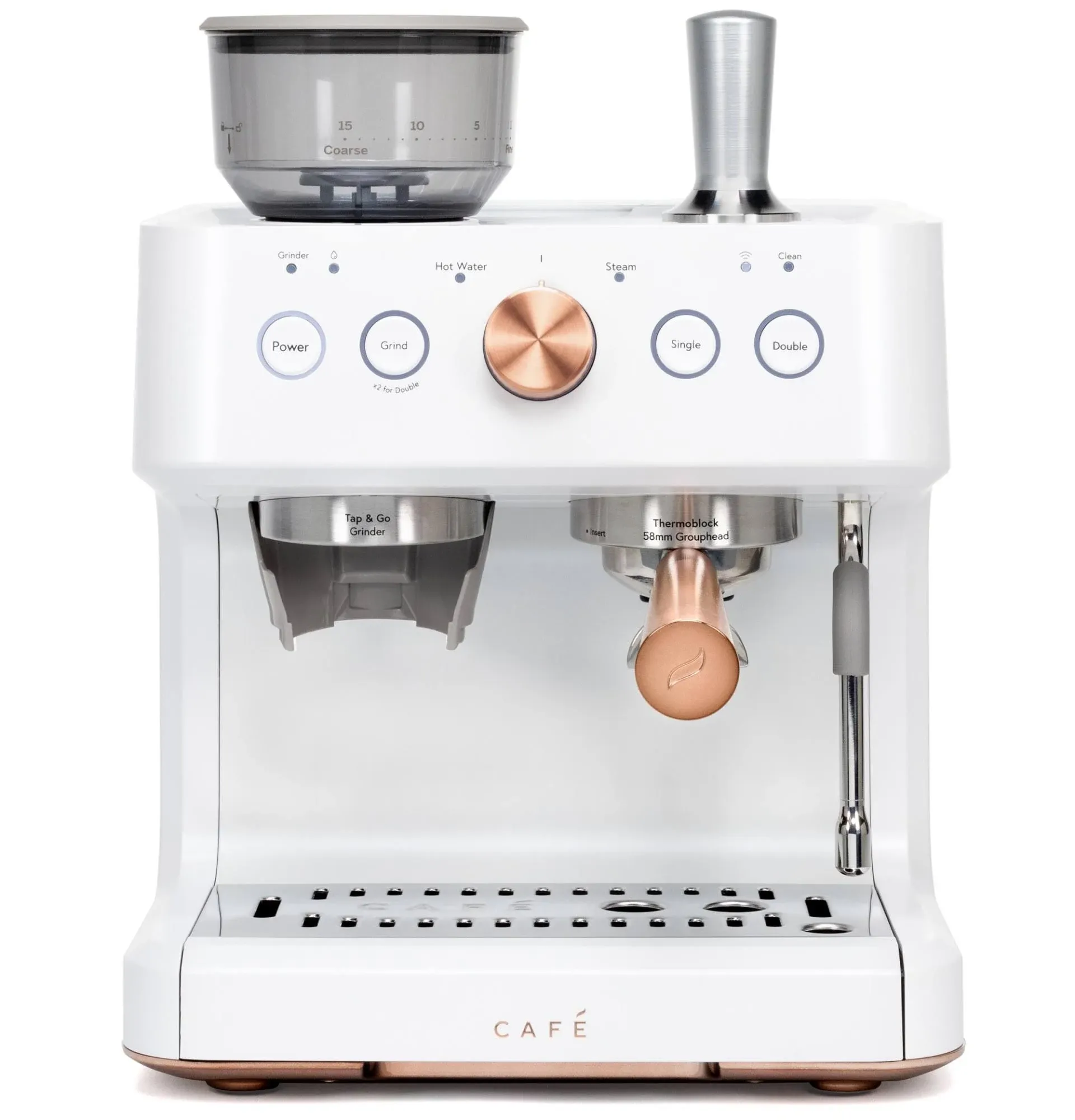 Café - Bellissimo Semi-Automatic Espresso Machine with 15 bars of pressure, Milk Frother, and Built-In Wi-Fi - Matte Black