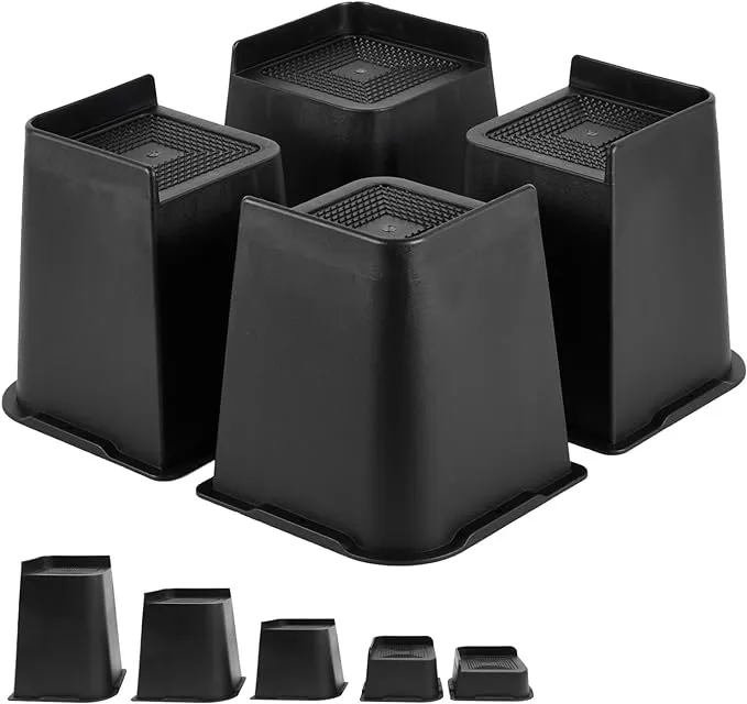 Bed Risers Oversized, Furniture Risers 2,3,4,6 and 8 Inch Heavy Duty, Set of 4 F