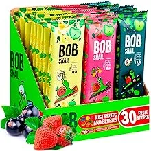 Snacks Variety Pack - 30 Healthy Individual Packs for Kids Adults with Natural Strawberries Blackcurrant Apple and Pear Gluten-Free Vegan Low Carb Fruit Bar No Sugar Added