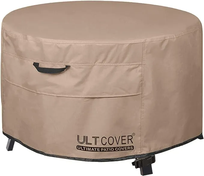 Patio Fire Pit Table Cover Round 32 inch Outdoor Waterproof Fire Bowl Cover