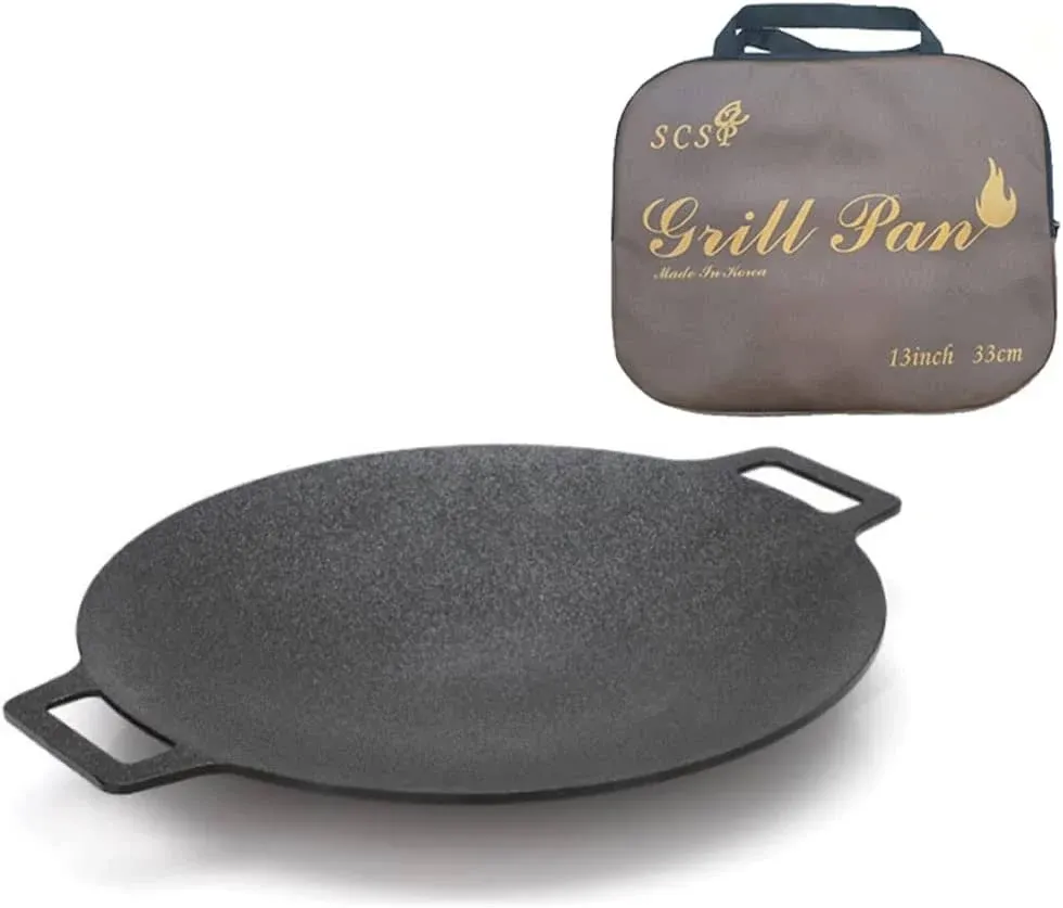 Scsp - Korean BBQ Grill Non-Stick Grill Circular Size 13 inches[Bag Included ...