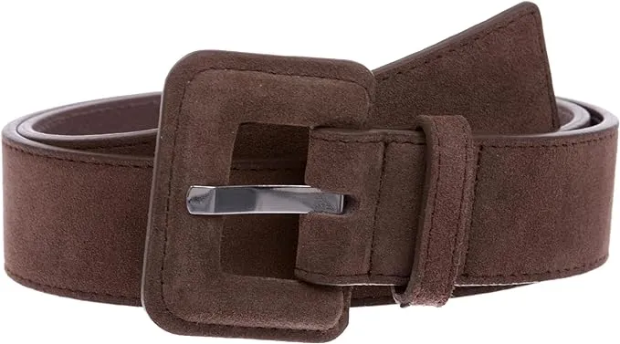 beltiscool 1 1/2" Inch Stitching-Edged Suede Leather Belt