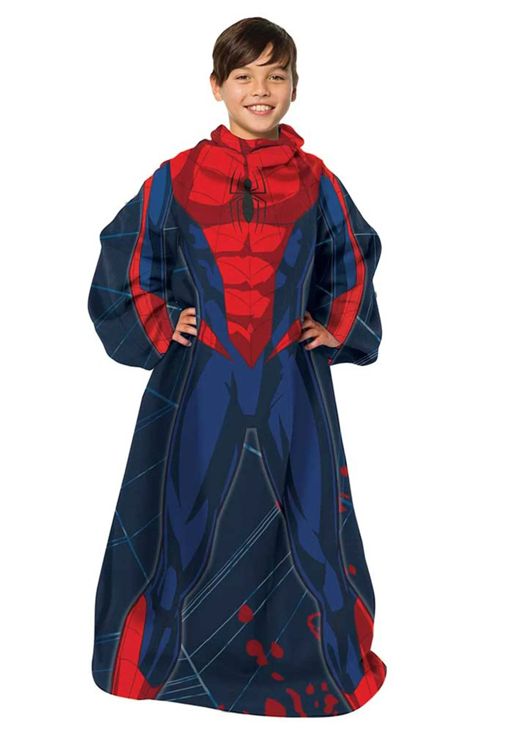 New Marvel Spiderman Kid&#039;s Comfy Throw Blanket 48”x 48”