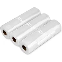 Vesta Precision Vacuum Seal Rolls | 8 inchx16' 3 Pack | Clear and Embossed, Size: 8x16'