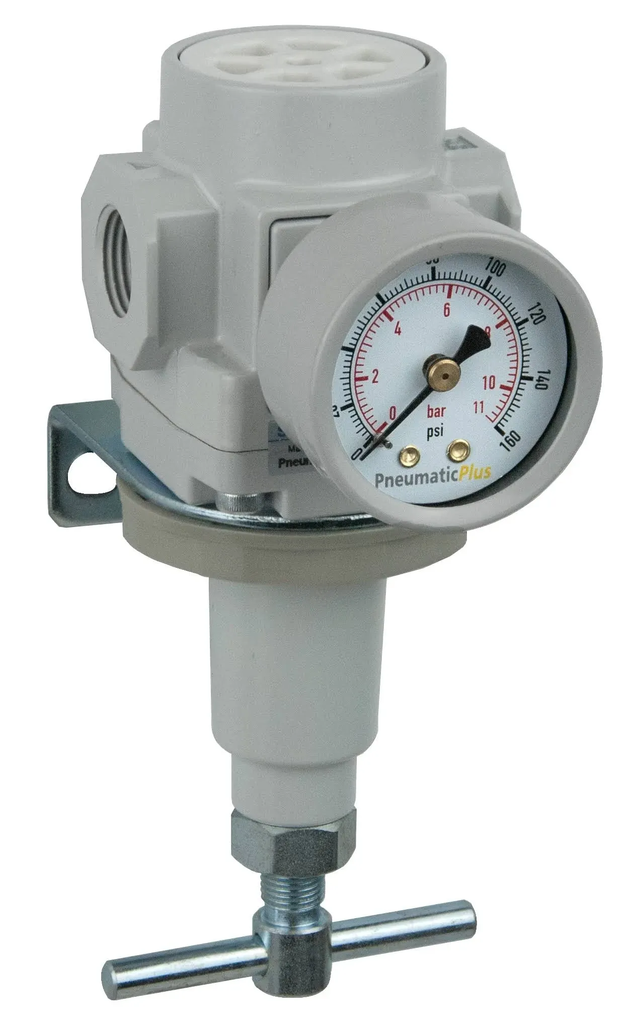 PneumaticPlus SAR400T-N04BGS Compressed Air Pressure Regulator