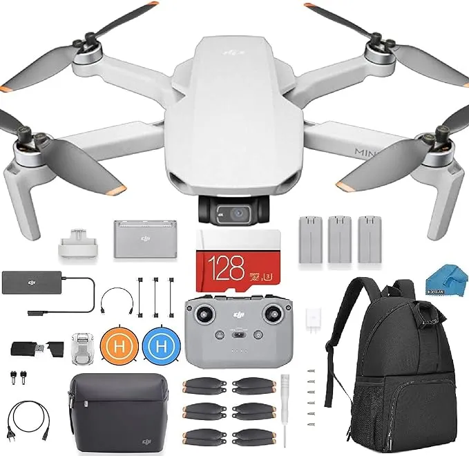 DJI Mini 2 SE Fly More Combo, Lightweight Drone with QHD Video, 10km Video Transmission, 3 Batteries for Total of 93 Mins Flight Time, Under 249 g, Automatic Pro Shots, Camera Drone for Beginners