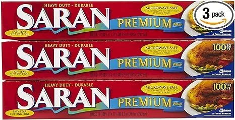 Saran Premium Plastic Wrap - 100 ft - 3 pk