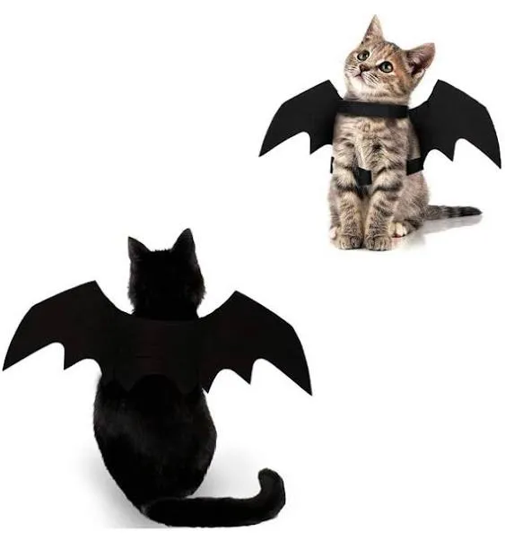 Cat Pet Costume Halloween Pet Bat Wings Cat Dog Costume Wings Cape Party HY