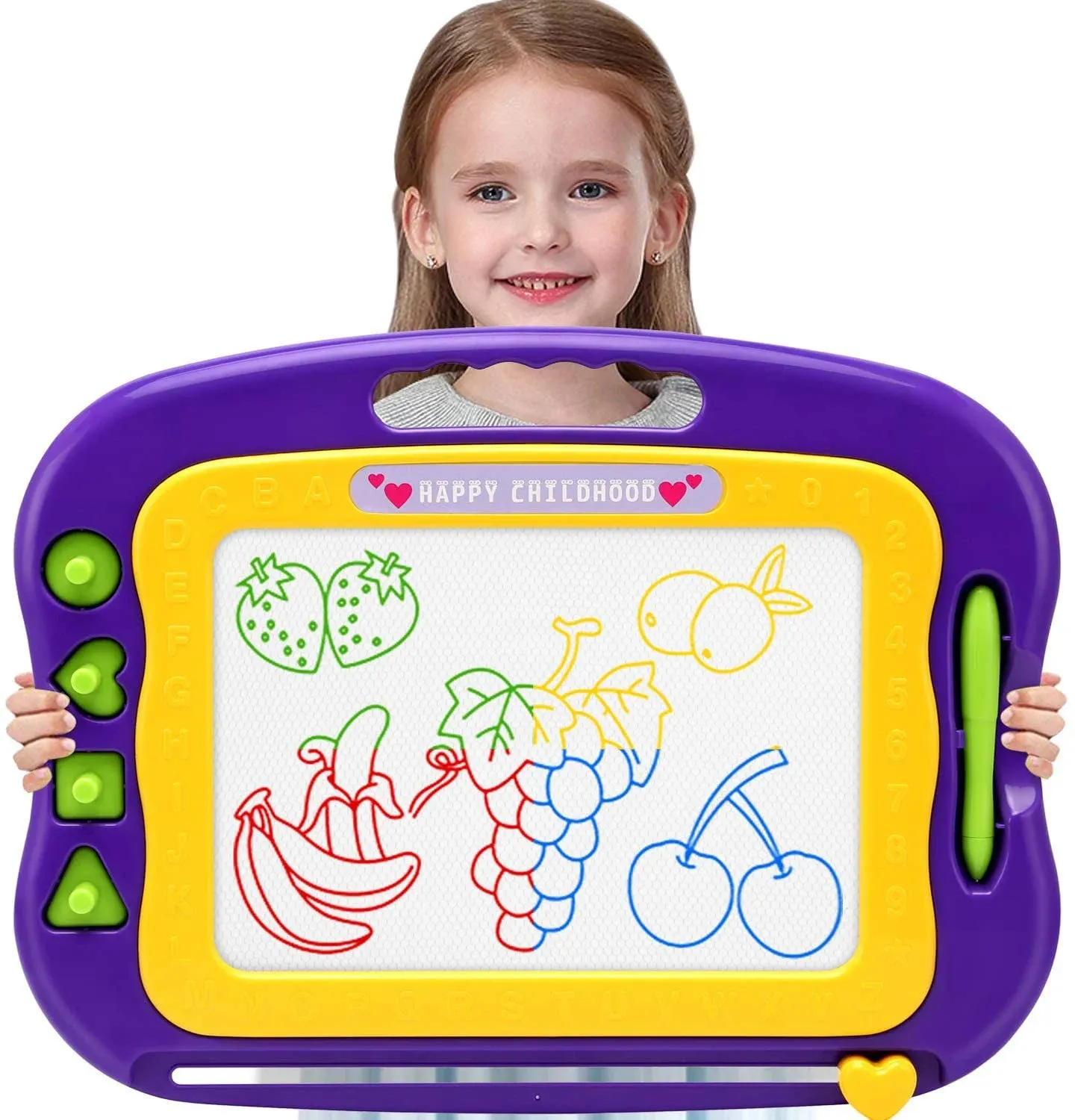 Wellchild Magnetic Drawing Board,Toddler Toys for Girls Boys 3 4 5 6 7 Year Old ...