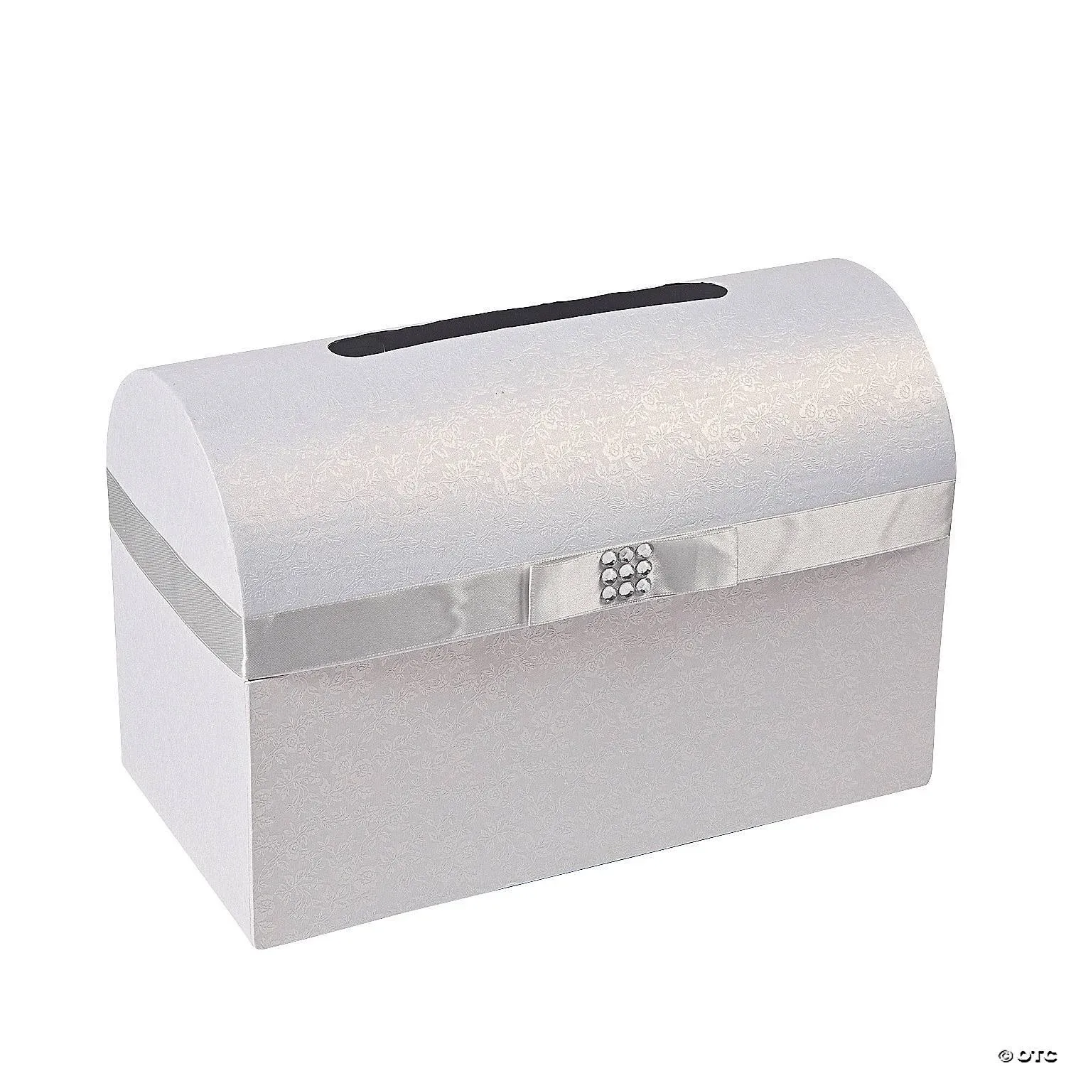 Silver Bow Wedding Card Box, Party Supplies, 1 Piece