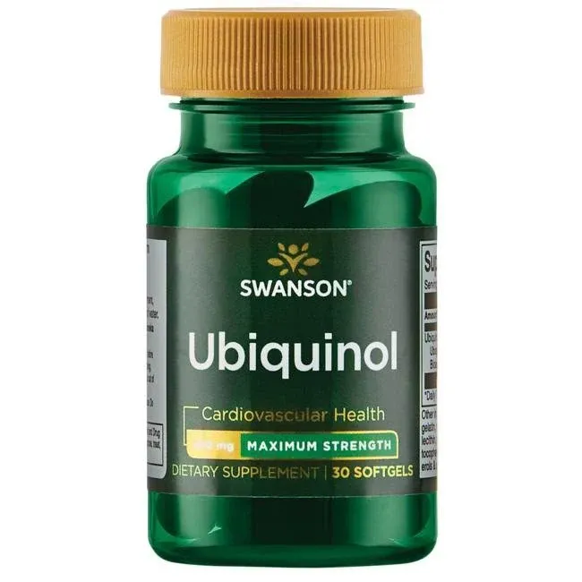 Swanson Ubiquinol - Fuerza Máxima 200 mg 30 Sgels Sabor Sin Sabor