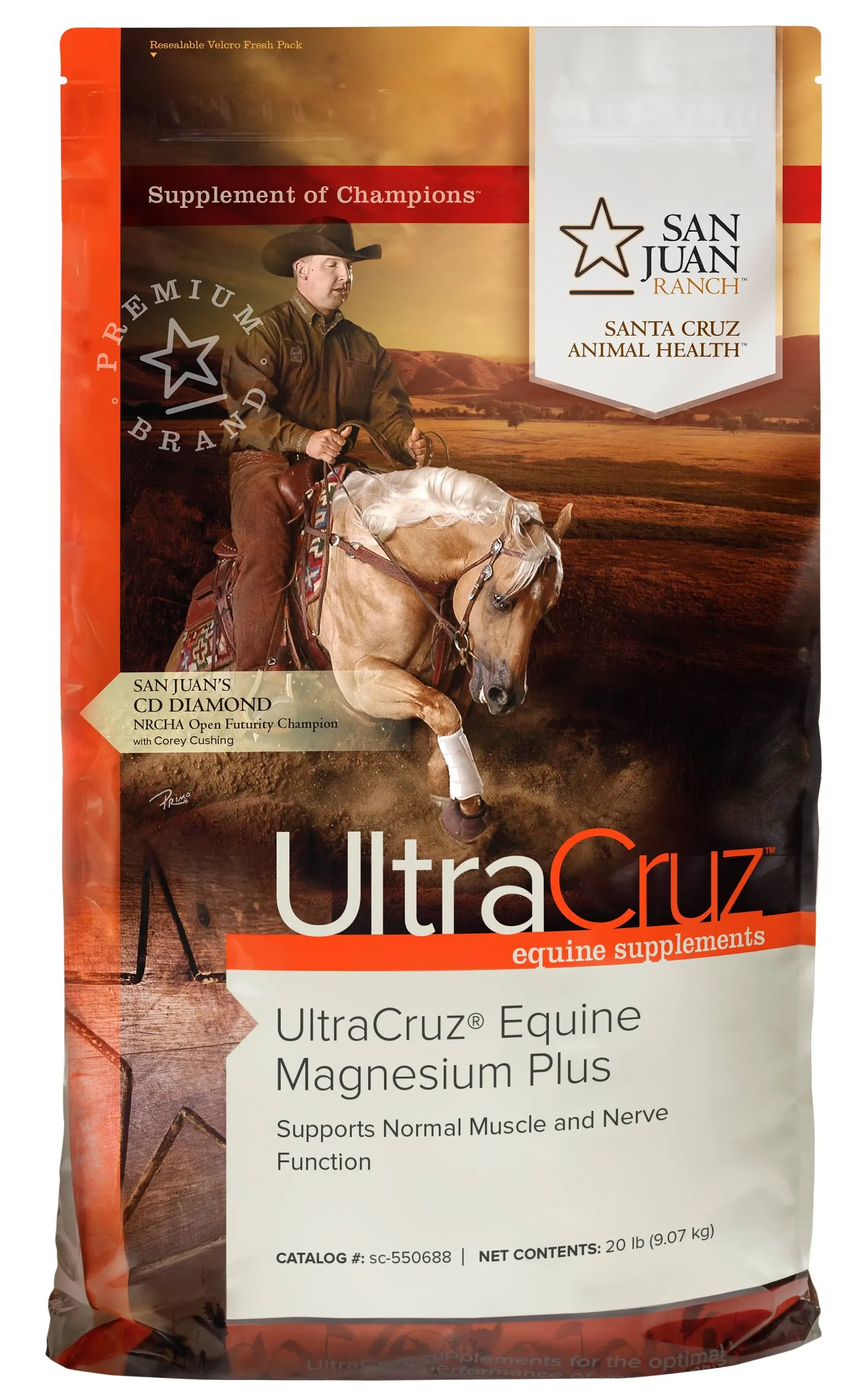 UltraCruz Equine Magnesium Plus Supplement for Horses, 20 lbs