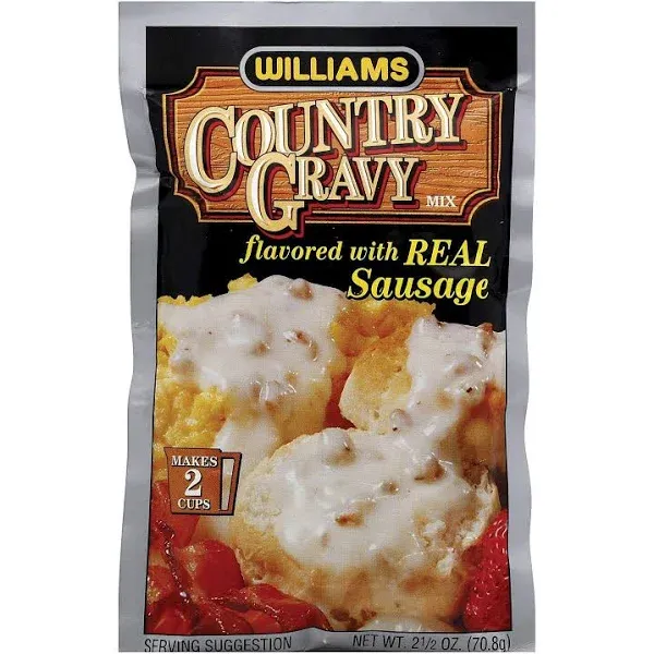 Williams Country Gravy Flavored with Real Sausage, 2.5 oz.