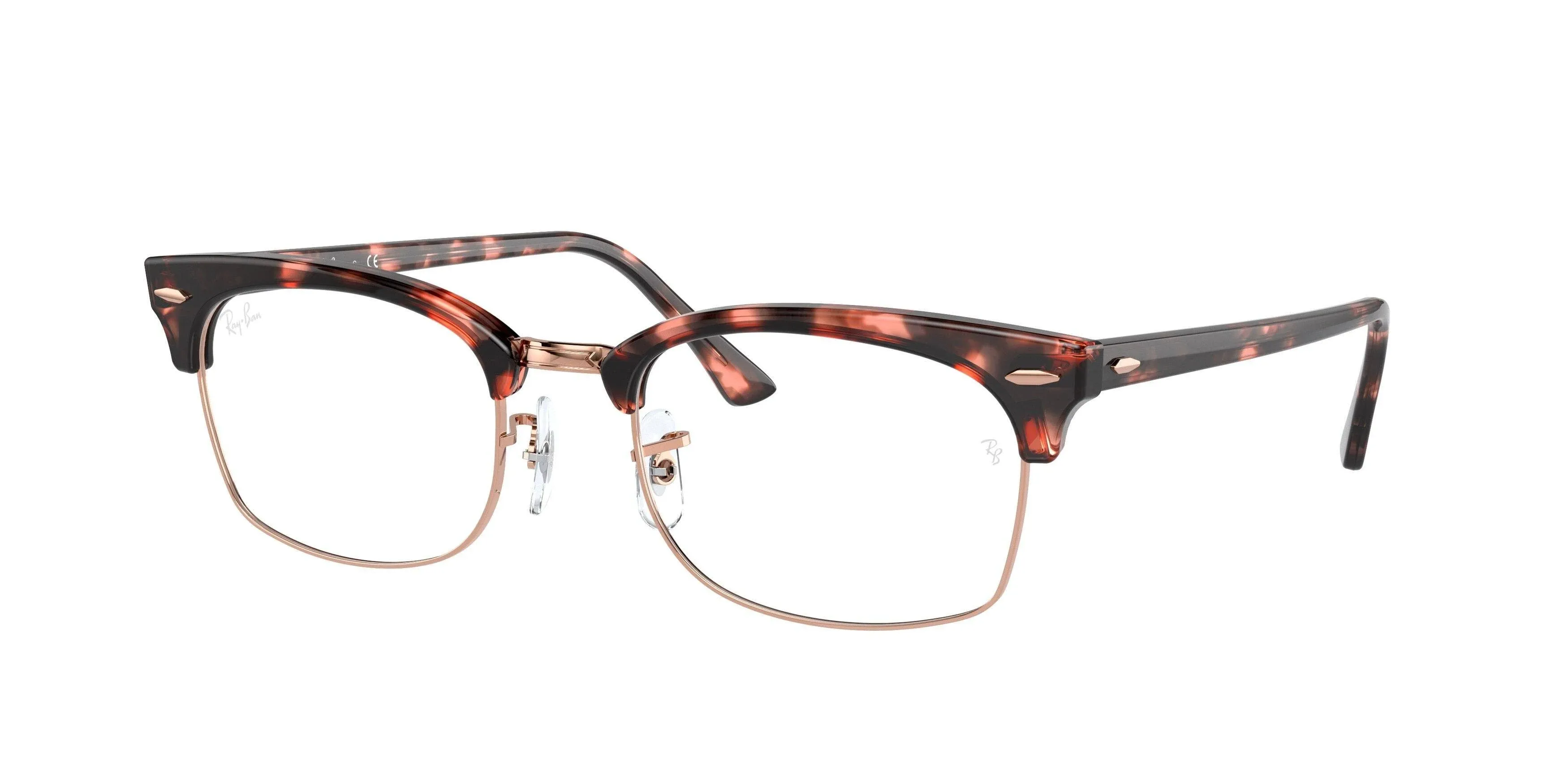 Ray Ban RX3916V Clubmaster Square Eyeglasses - 8118 Pink Havana