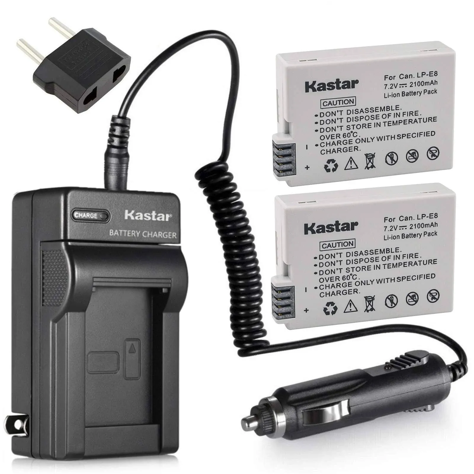 Kastar Battery LCD Wall Charger for Sony NP-QM71D &amp; Sony DCR-PC8 DCR-PC9 Camera