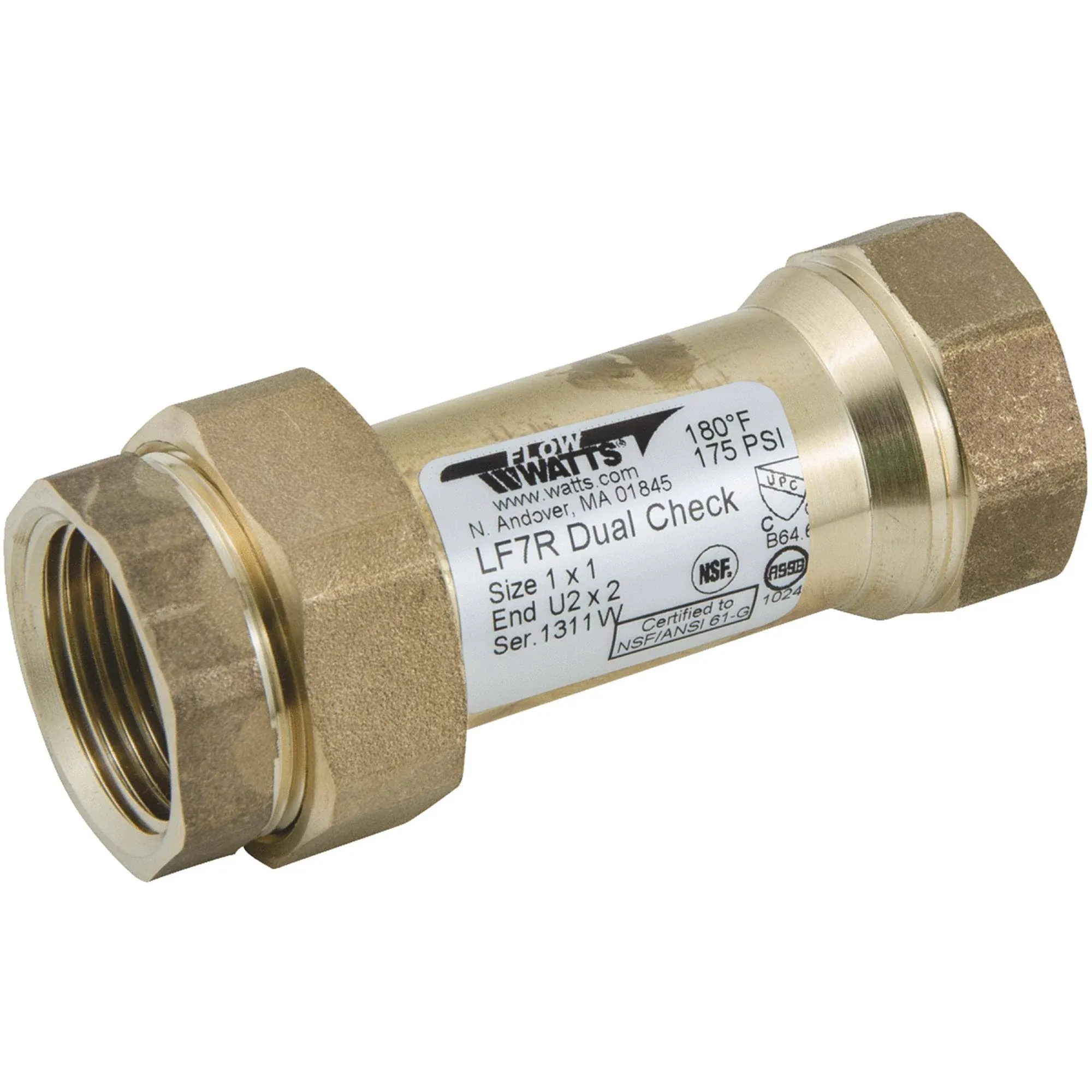 3/4" Watts LF7RU2-2 Dual Check Valve