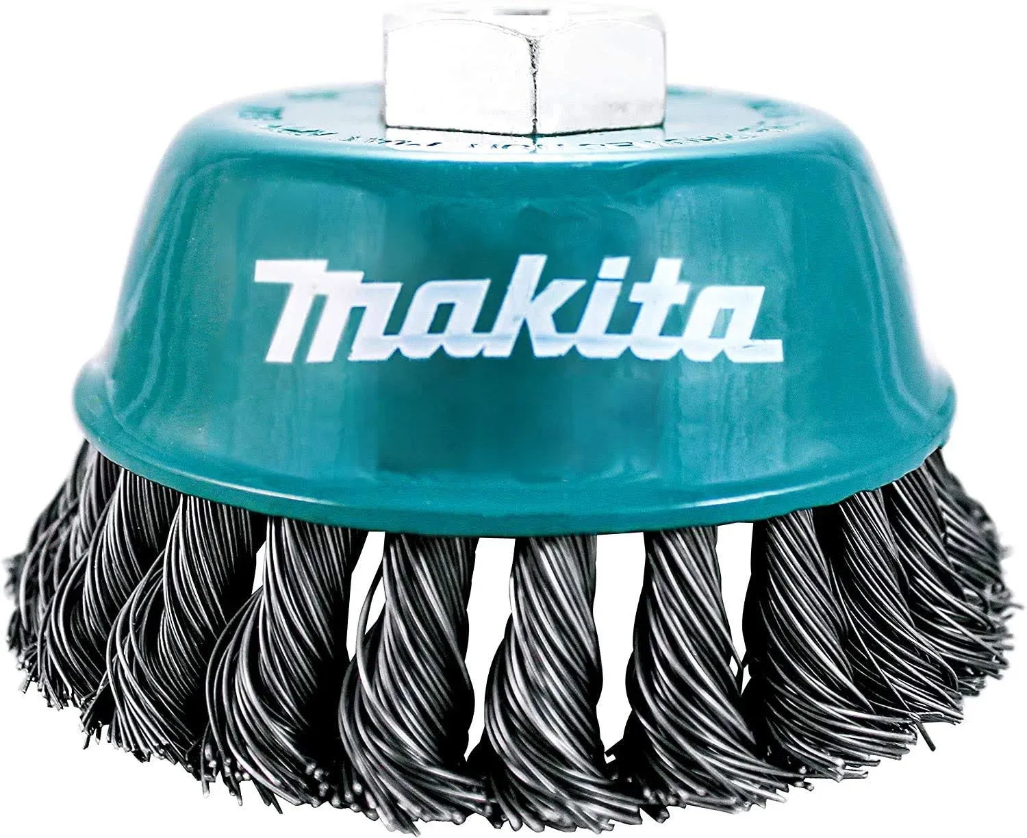 Makita 1 Piece - 4 inch Knotted Wire Cup Brush for Grinders - Heavy-Duty Conditioning for Metal - 4" x 5/8-Inch | 11 UNC