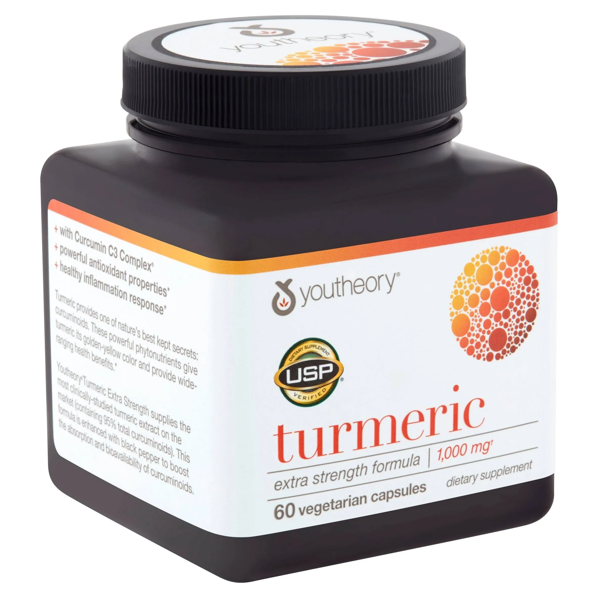 Youtheory, Turmeric, Extra Strength Formula, 500 mg, 60 Vegetarian Capsules