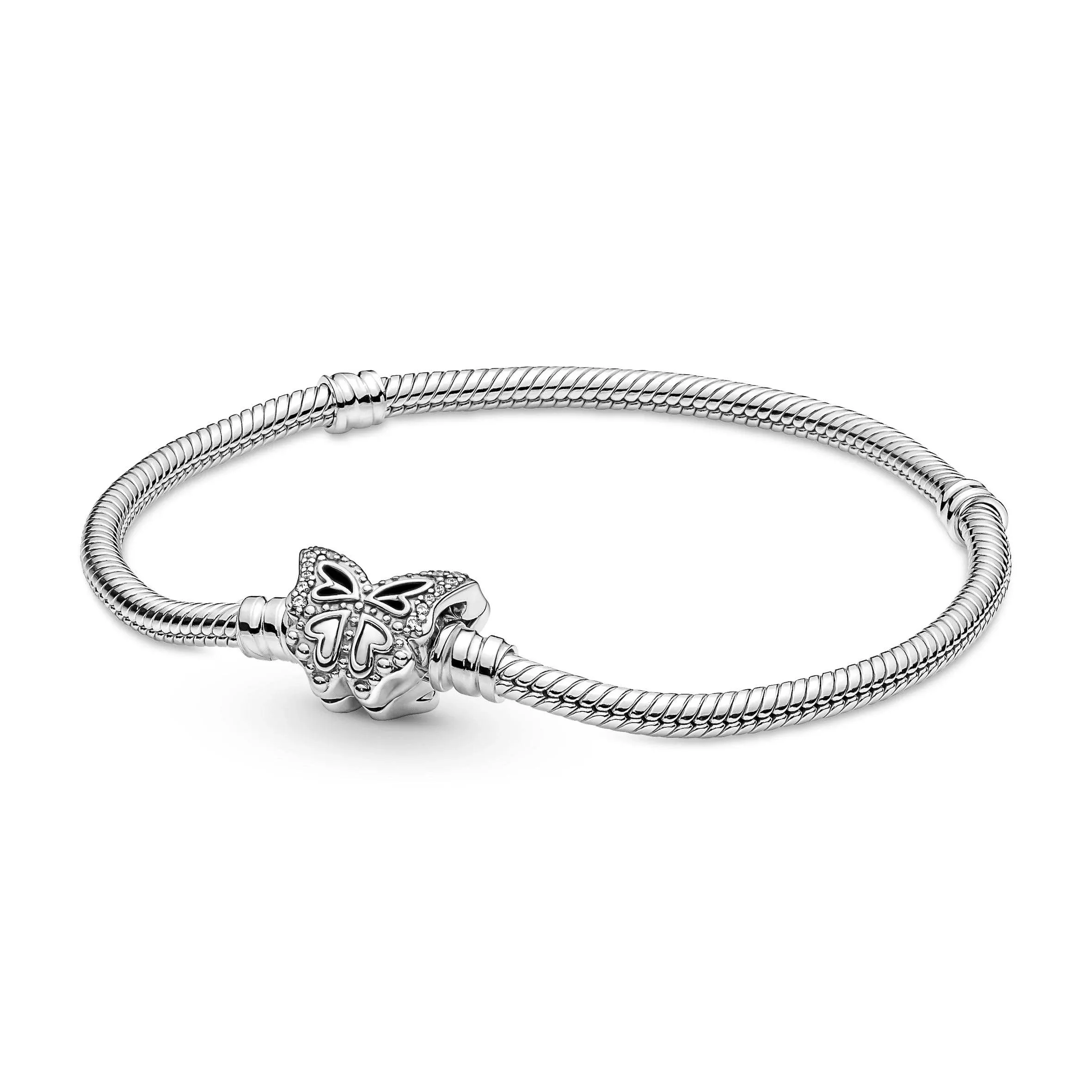 Pandora Moments Butterfly Clasp Snake Chain Bracelet