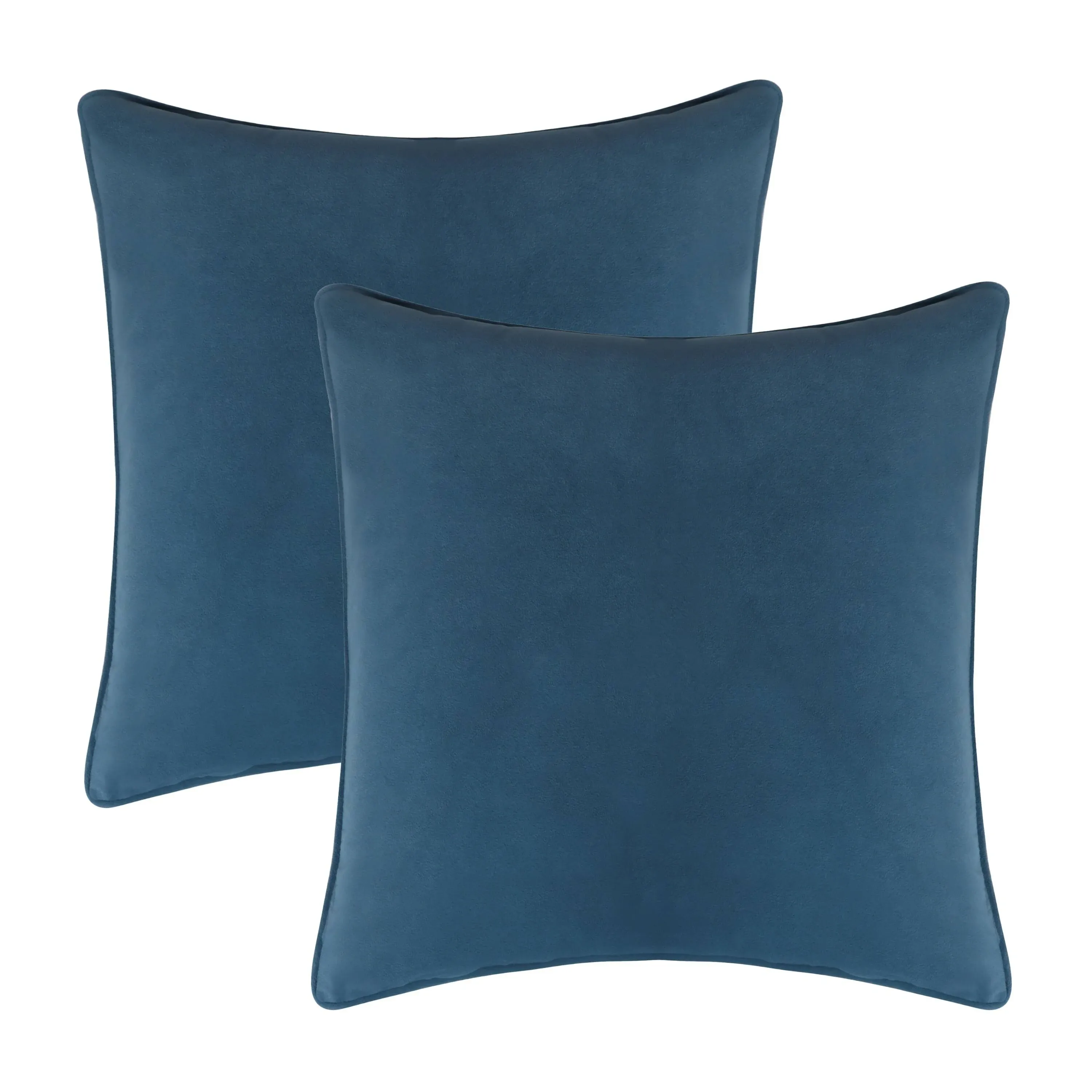 A1HC Set of 2 Luxurious Fine Soft Velvet Throw Pillow Covers Only, For Sofas, Beds, Vibrant Colors and Hidden Zipper. Enhance your Living Space with Decorative Couch Pillow 18"x18", Teal