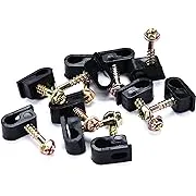 Bolt Dropper Coaxial Cable Clips - Electrical Wire Cable Clip for Cable Management - Screw Clip and Fastener - Coax Cable Holder - Wire Organizer Clamp - Siding Clips for Hanging - Set of 100Bolt Dropper Coaxial Cable Clips - Electrical Wire Cable…