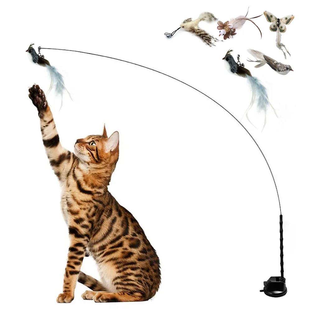 Seekfunning Interactive Cat Toy Set with Bird Simulation, Realistic & Colorful ...