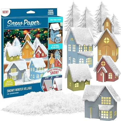 Snowy Winter Village Paper Craft Kit