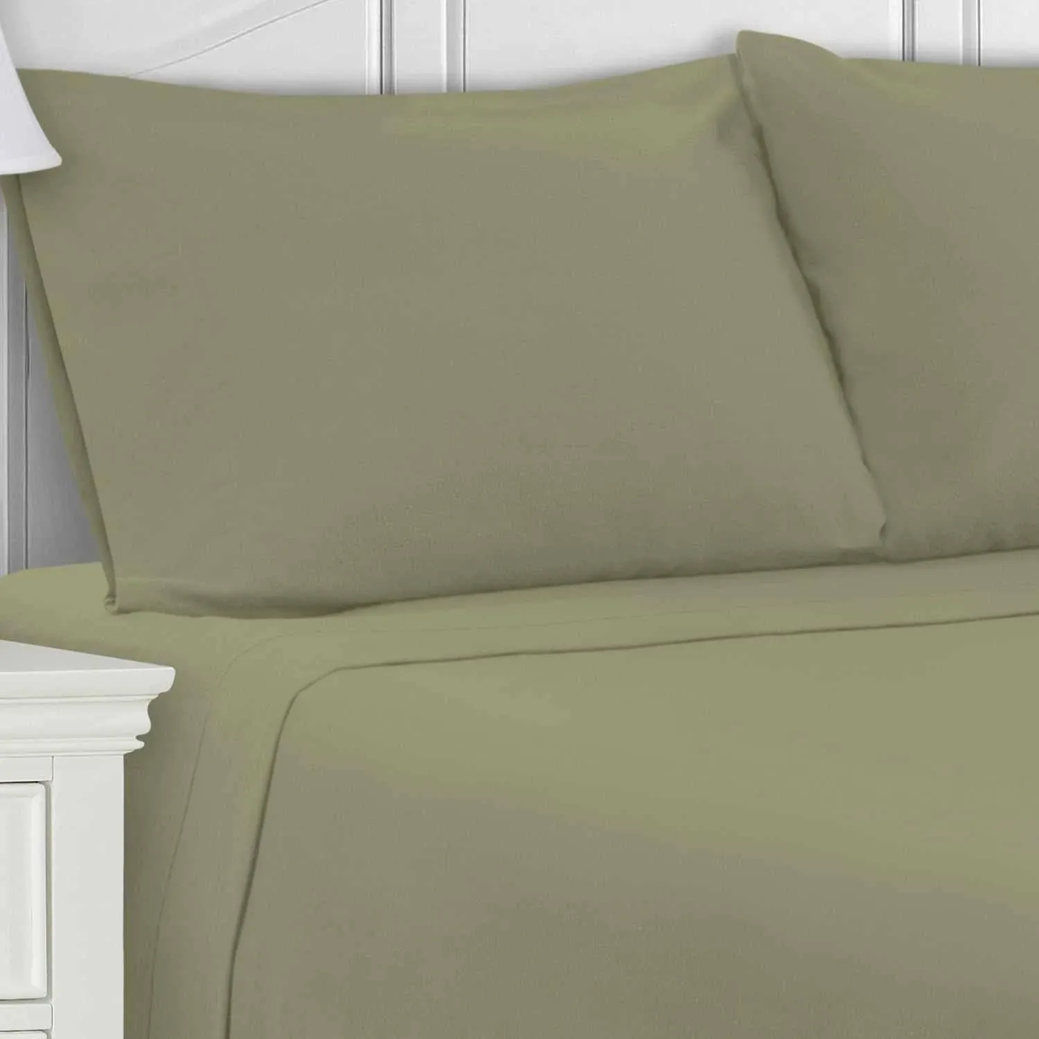 Superior Flannel Cotton Solid Pillowcase Set