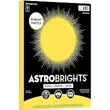 Astrobrights Punchy Pastels 8.5" x 11" Colored Paper, 24 lbs., Lively Lemon, 200 Sheets/Pack (91739) | Staples