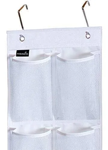  Heavy Duty Over The Door Storage with 12 Mesh Pockets () White