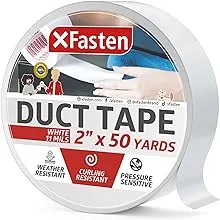 XFasten Duct Tape White  2 Inches x 50 Yards  Yellowing Resistant and Conformable