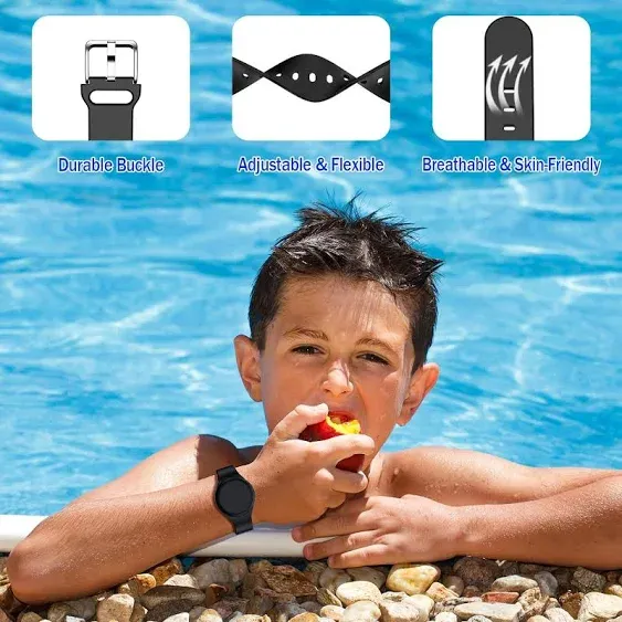 Waterproof Air Tag Bracelets for Kids 2 Pack Compatible with Apple Air Tag Tra