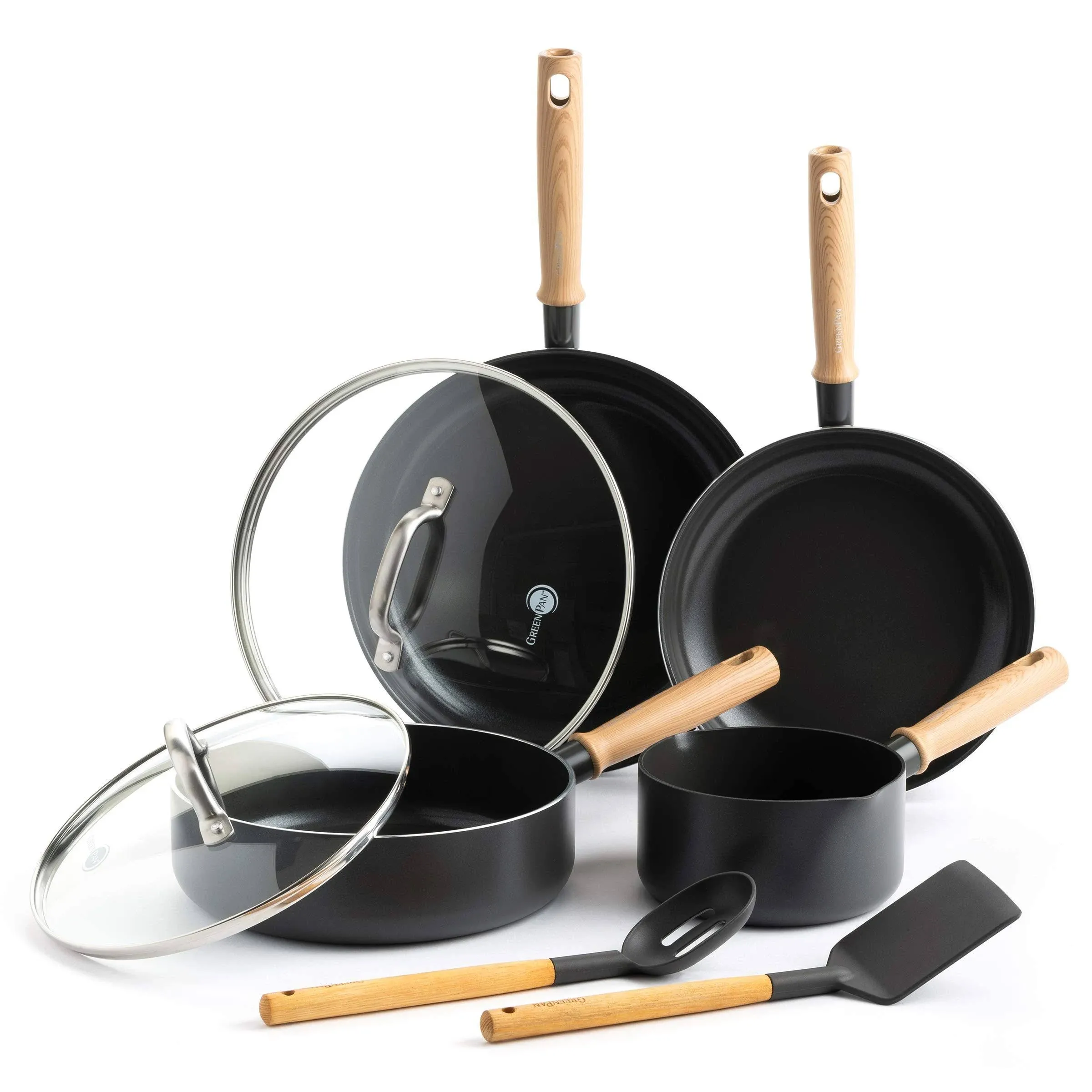 GreenPan Hudson Ceramic Nonstick 8-Piece Cookware Set