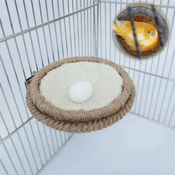 Handmade Cotton Rope Bird Nest Breeding Nest Hatch House Cage for Budgie Parakeet ...