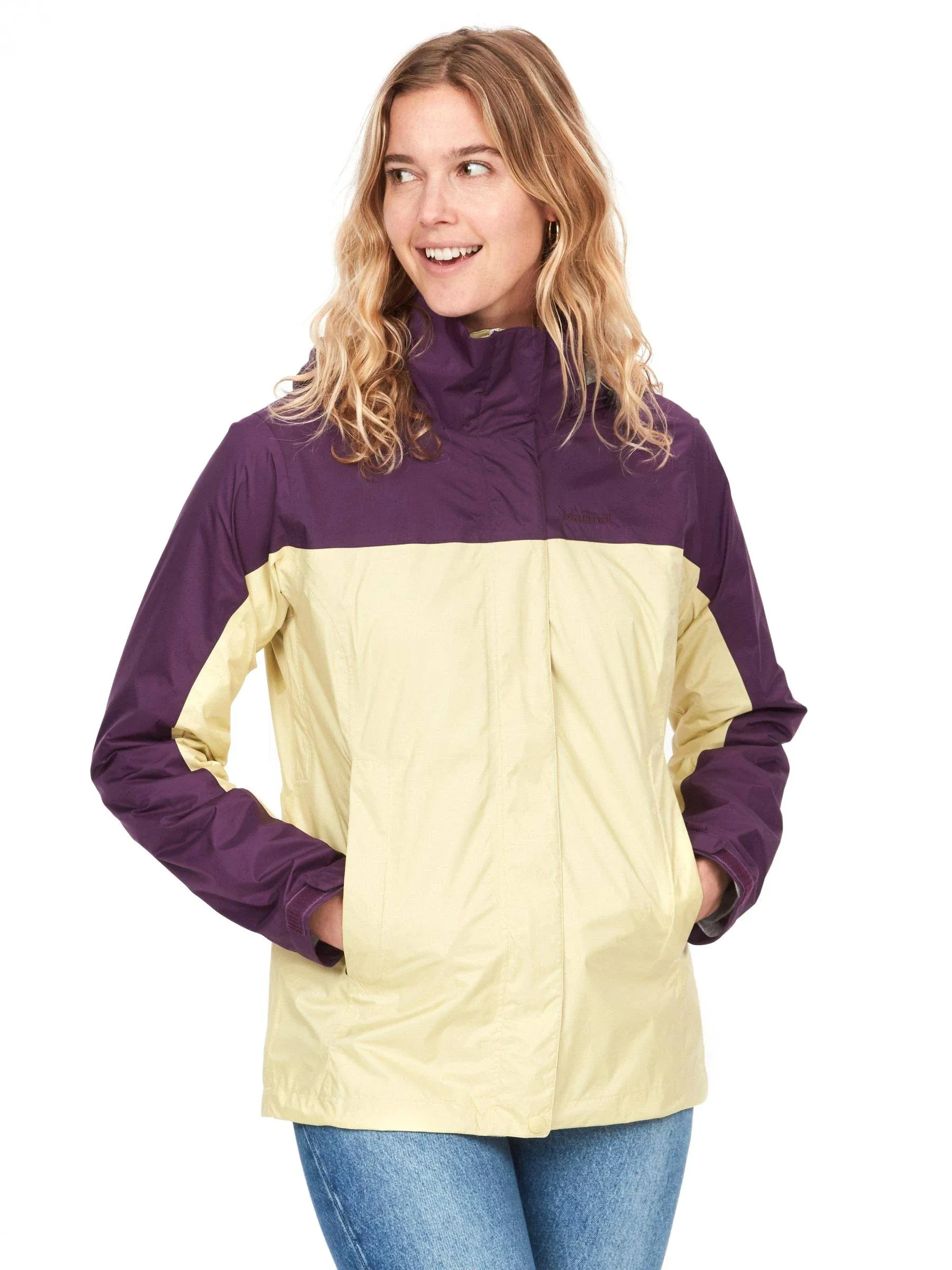 Marmot PreCip Eco Jacket - Women's - Grapefruit / Vetiver - Large