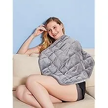 Kivik Weighted Blanket 7 lbs for Travel,Small Weighted Blanket for Adults,Weighted Lap Blanket Throw for Calming & Relaxing,Household Machine Washable-Grey 29x24 InchesKivik Weighted Blanket 7 lbs for Travel,Small Weighted Bl…