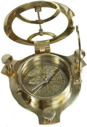 3&#034; Sundial Compass - Solid Brass Sun Dial Rustic Vintage Home Decor Gifts