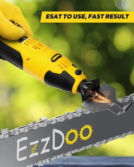 EzzDoo Cordless Electric Chainsaw Sharpener Kit