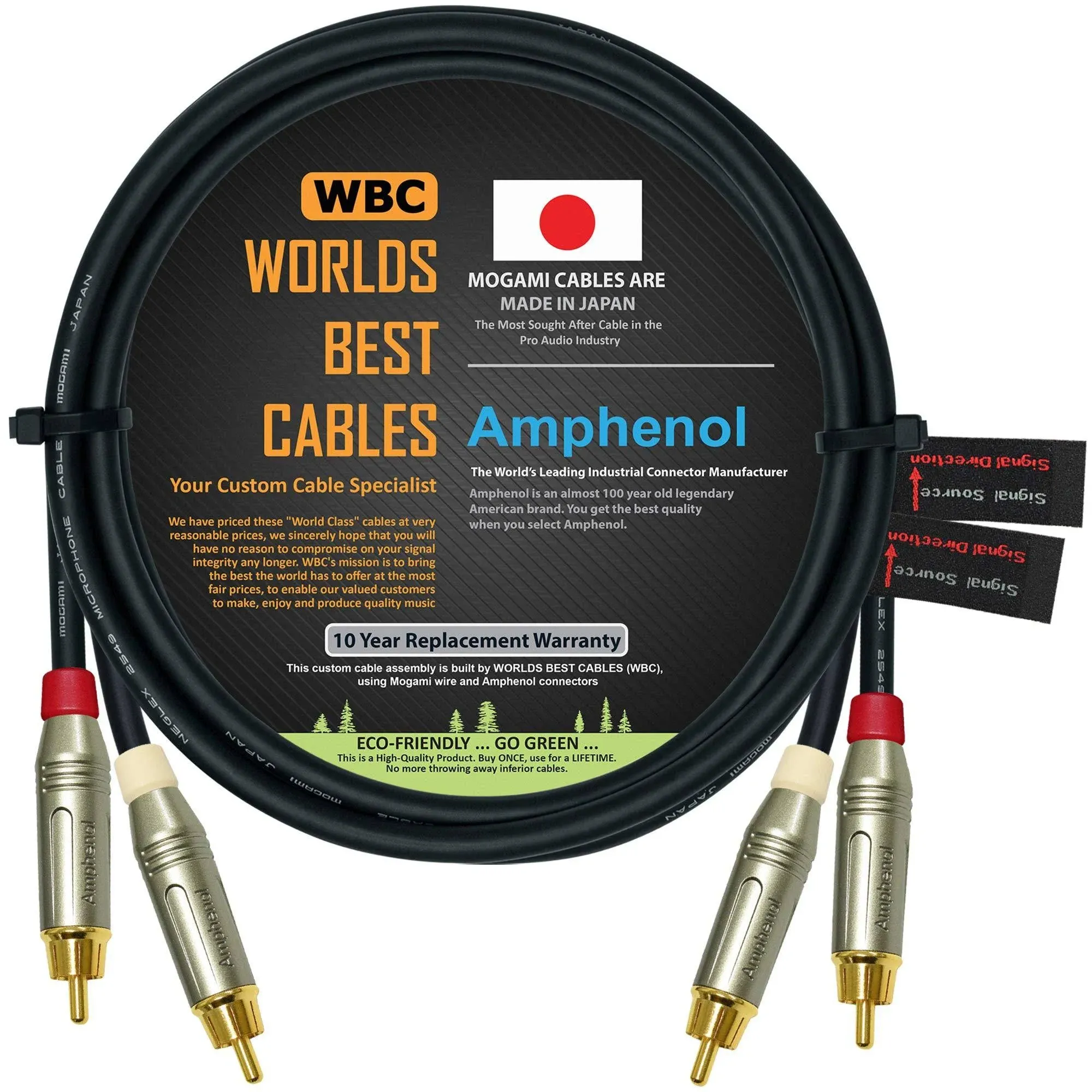 Worlds Best Cables Audio Interconnect Cable Pair