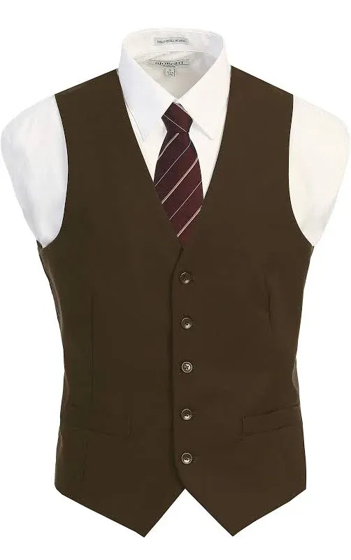 Gioberti Men's Formal Suit Vest Fit for Business or Casual Dress