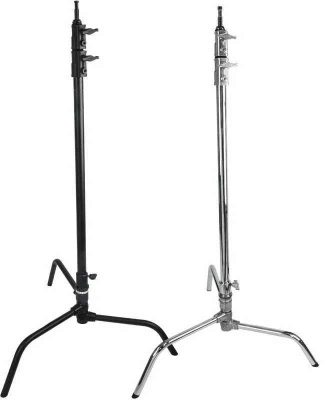 Kupo 20" Master Raiser C-Stand with Turtle Base, 68" Maximum Extension, 22lbs Load Capacity, Silver 