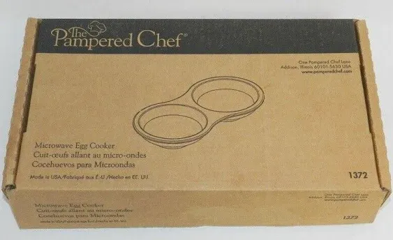 The Pampered Chef Stoneware Egg Cooker #1372 Microwave Egg Cooker