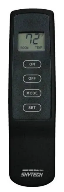 SkyTech 1001TH Hand-Held Remote with Thermostatic Control and LCD Display - For Gas Hearth Appliances with Millivolt Valves or Electronic Spark Igniti