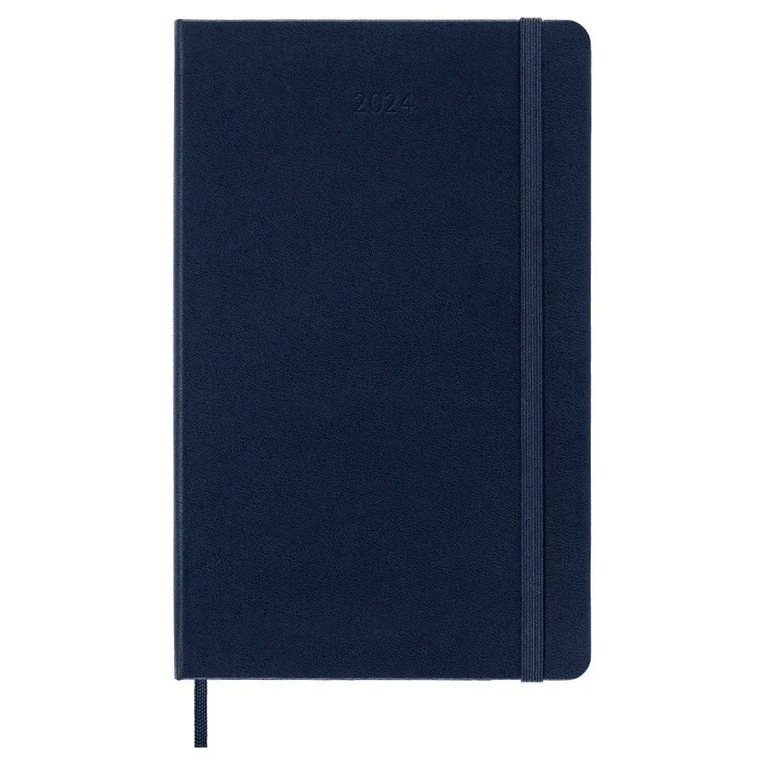 Moleskine 2024 Weekly Notebook - Sapphire Blue Soft Cover Large