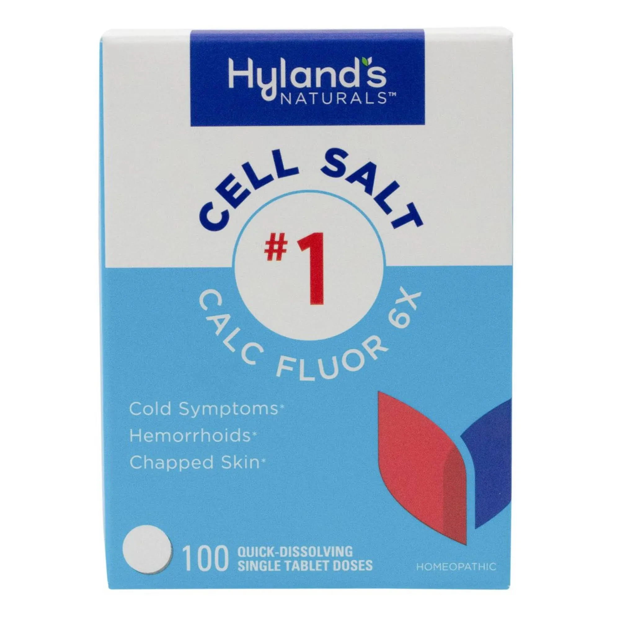 Hyland's Naturals, Cell Salt #1, Calc Fluor 6X, 100 Quick-Dissolving Single Tablet