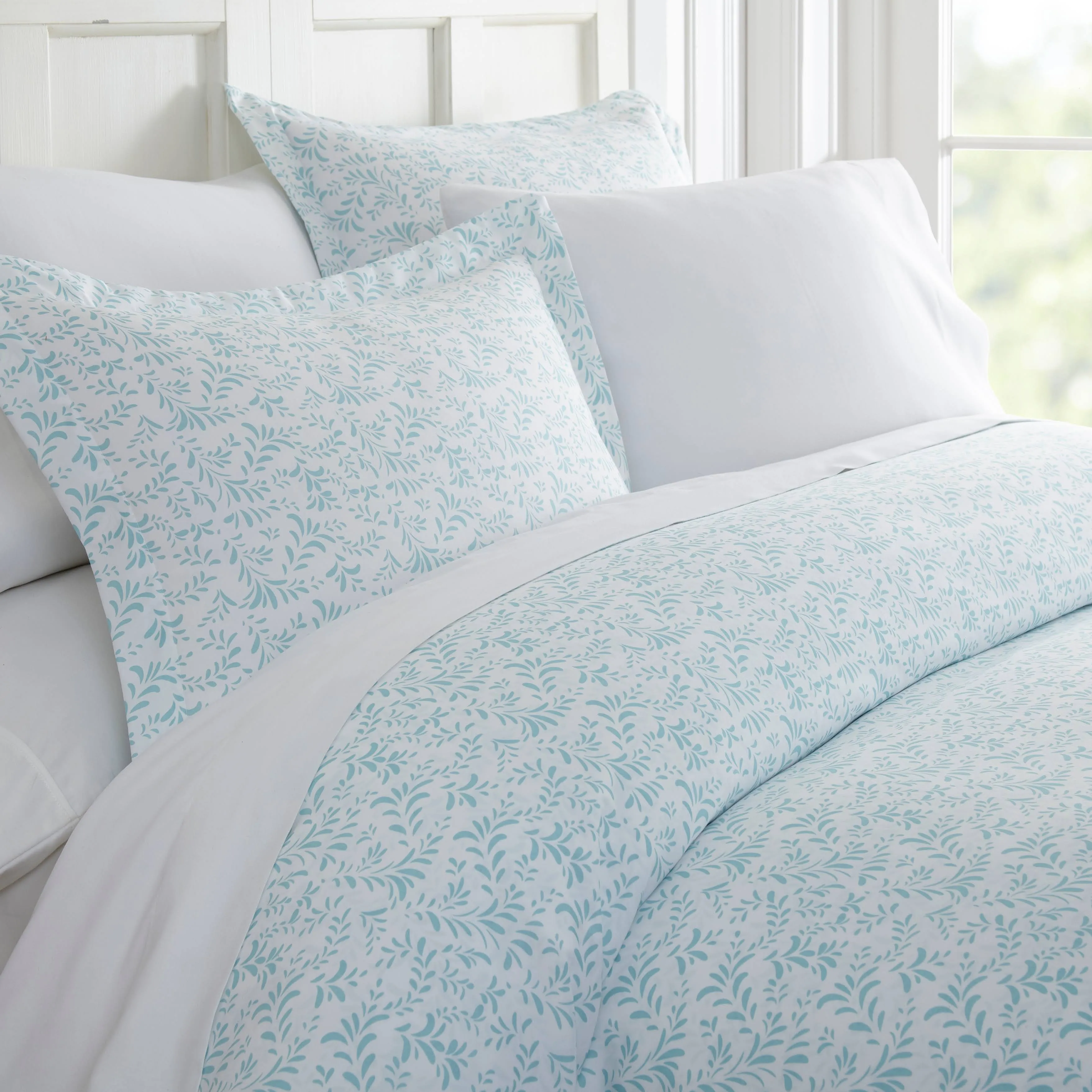 LINEN MARKET Duvet Cover Queen (Light Blue) - Experience Hotel-Like Comfort with Unparalleled Softness, Exquisite Prints & Solid Colors for a Dreamy Bedroom - Queen Duvet Cover Set with 2 Pillow Shams